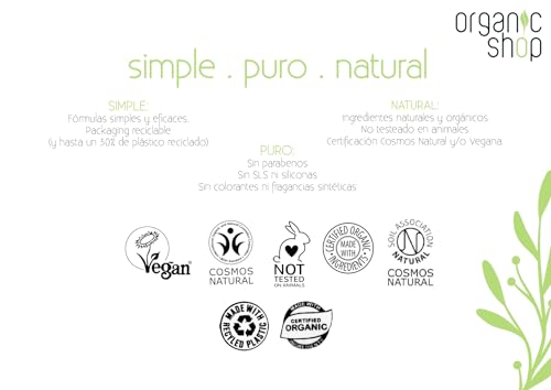 Organic Shop Watermelon & Peach, Hydration & Exfoliating Body Scrub, 100% Vegan & Organic, Daily Exfoliant, Detox & Moisturizer, Body, Face, Hand & Foot, Intensive Care & Skin Toning. 250ml
