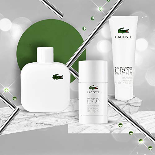 Lacoste Eau de Lacoste l.12.12 Blanc Edt Spray 100ml Deodorant Stick 75ml Gel 50ml