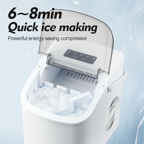 Máquina portátil para hacer cubos de hielo 12 kg/24h miniatura 3