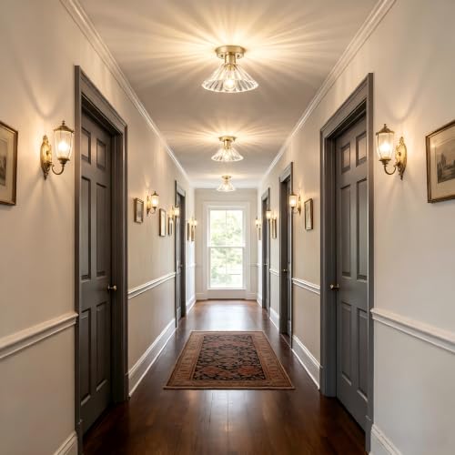 Mid-Century Modern Semi Flush Ceiling Light 9.7 Inch by Kvhiiw - Image 5