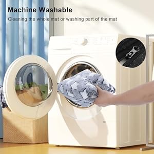 Washable Dog Bed Mat, Dog Crate Pad with Removable Cover, Soft Fluffy Pet Sleeping Mat with Firm Support, Dog Mattress Cushion for Large Medium Small Dogs, 30 x 20 Inch, Grey, Star Pattern