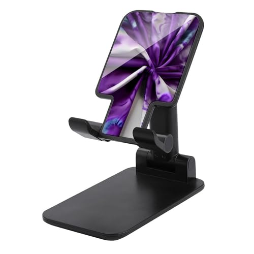 Support téléphone bureau réglable pliable violet pour éviter les douleurs cervicales