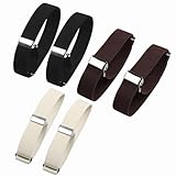 [YFFSFDC] 3ペアセットアームバンド アームベルト アームクリップ 腕バンド シャツ メンズ ワイシャツ カッターシャツ 袖丈 調整 入学式 おしゃれ フォーマルギフト（グラック+ホワイト＋コーヒ色