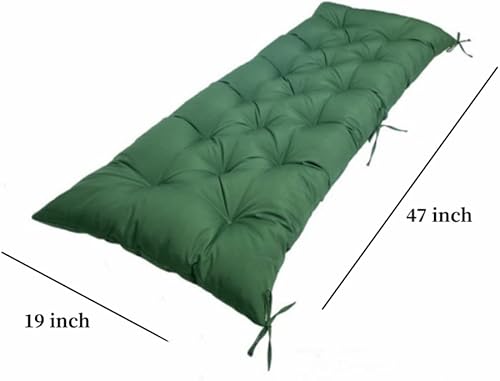 Miniatura 8 de Cojín de banco impermeable para interiores y exteriores, cojín antideslizante para silla oscilante, cojín grueso de 2.2 pulgadas para muebles de