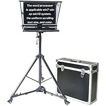 22 Inch Large Teleprompter for Computer Laptop, Professional Video Camera Tablet Prompter with Beamsplitter Glass & Aluminum Carry Case, for TIK Tok Live Short Videos Speech