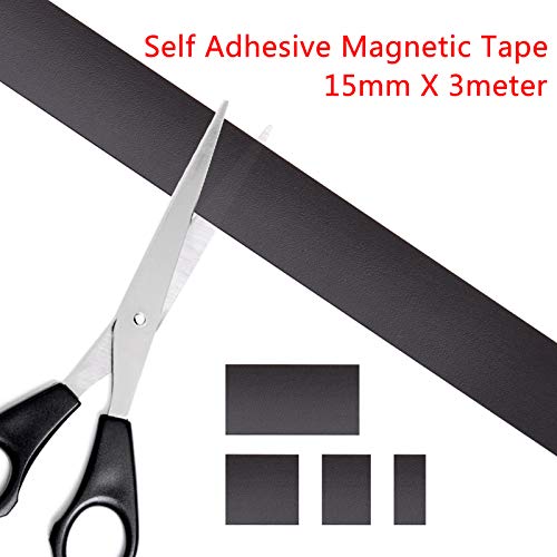 Kiboule Fita magnética flexível fita magnética autoadesiva com suporte adesivo forte 1/25 de polegad