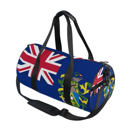Bolsa de lona de las Islas Pitcairn: equipaje de mano ligero y redondo con bolsillo interior