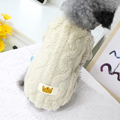 Veste pour chien bouledogue et chat vêtement d'hiver chaud en laine - 7