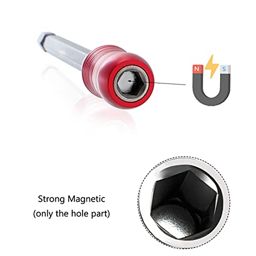 Seonfook 12 Inch Extension Bit Holder Magnetic Drill Bit Extension Bar Quick Release Change 1/4 Inch Hex Shank Extension Rod Socket Bit Holder For Power Drill Screwdriver #TOP2