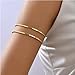 KONPJE Arm Cuff Bracelet for Women Gold Arm Cuffs Upper Arms Layered Cuff Bangle Bracelet Minimalist Armband Stackable Jewelry for Summer Beach (Regular)