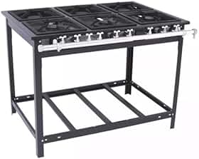 Fogão Industrial a Gás Baixa Pressão 6 Bocas com Espera Forno Vap6 Venâncio