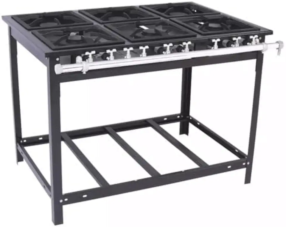 Fogão Industrial a Gás Baixa Pressão 6 Bocas com Espera Forno Vap6 Venâncio