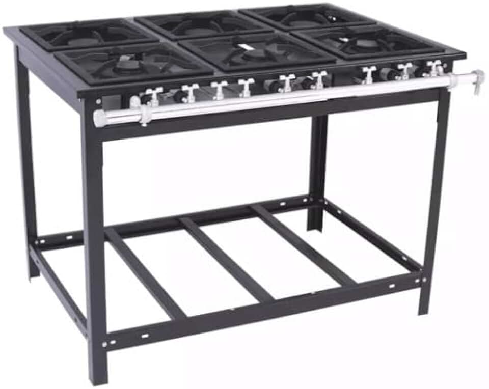 Fogão Industrial a Gás Baixa Pressão 6 Bocas com Espera Forno Vap6 Venâncio