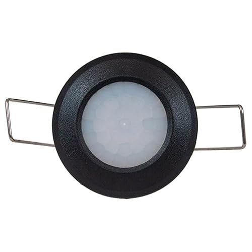 Sensor de Movimiento 360º empotrable Mini Negro, Ideal para Control de iluminación y Seguridad en Espacios reducidos.