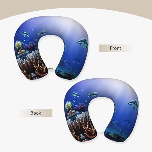 Almohada ergonómica U de poliéster tamaño único negro miniatura 3