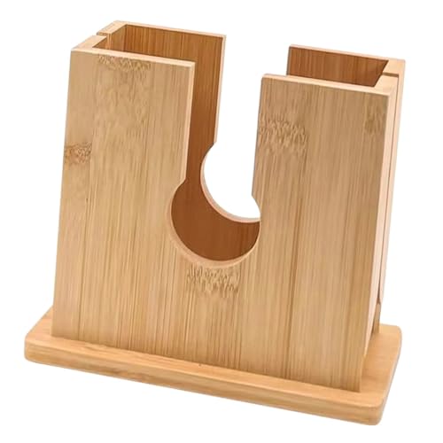 Cabilock Trancheuse à Bagel Manuelle Support Bois Pour Pain Petits Pains Muffins Outil De Cuisine Pratique