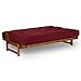 Nirvana Futons Extra Thick Premium 10-Inch Queen Futon Mattress, Burgundy Twill - Made in USA