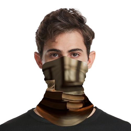 Neck Gaiter Wind-Proof Breathable Face Mask Books on Table Face Cover Sun Cooling Dustproof Mask Balaclava Bandana Headwear for Women Men Hiking Fishing miniatura 3