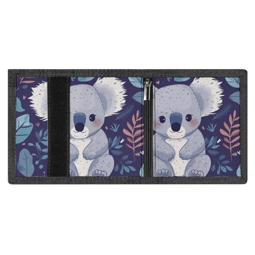 Lovely Koala Trifold Wallet for Men - Money Clip Slim Wallets with Multiple Card Slots Minimalist Small Front Pocket Wallet for Everyday Carry4