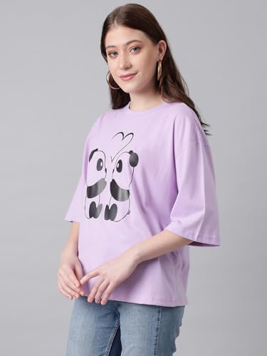 Image of KOTTY Women's Graphic Printed T-Shirt - Soft Cotton Blend Tee for Everyday Style