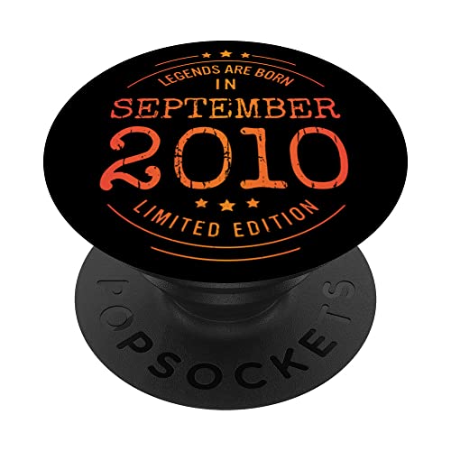 Cumpleaños Septiembre 2010 Edición Limitada Regalo Vintage PopSockets PopGrip Intercambiable