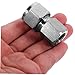 Homoyoyo Compression Fitting Tube Connector Stainless Steel Heavy Duty Pressure Gauge Adapter for Industrial Plumbing Applications