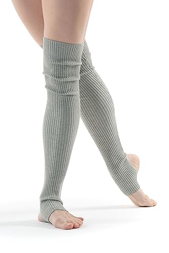 Image of Leg Warmers & Socks for Women's Dance & Yoga - Open Toe & Heel - Eighty's 80s Ribbed Party & Sports Socks