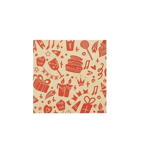 Papel de horno 25 hojas de papel pergamino antigrasa for cestas, envoltorios alimentos for sándwiches, papas fritas, hamburguesas y, herramientas for hornear(G-18x18cm)