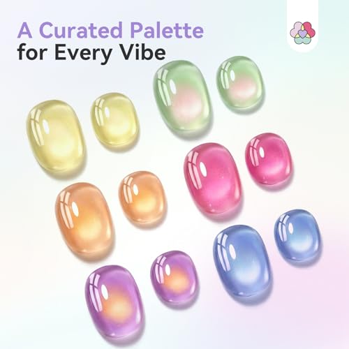 Image of SAVILAND One-Step Cat Eye Gel Nail Polish Pen Set: 3-In-1 Gel Nail Pen Glitter Glass Yellow Green Pink Magnetic Gel Polish with Magnet Quick Salon‑Quality Cateye Effect Easy to Use Women Home Travel