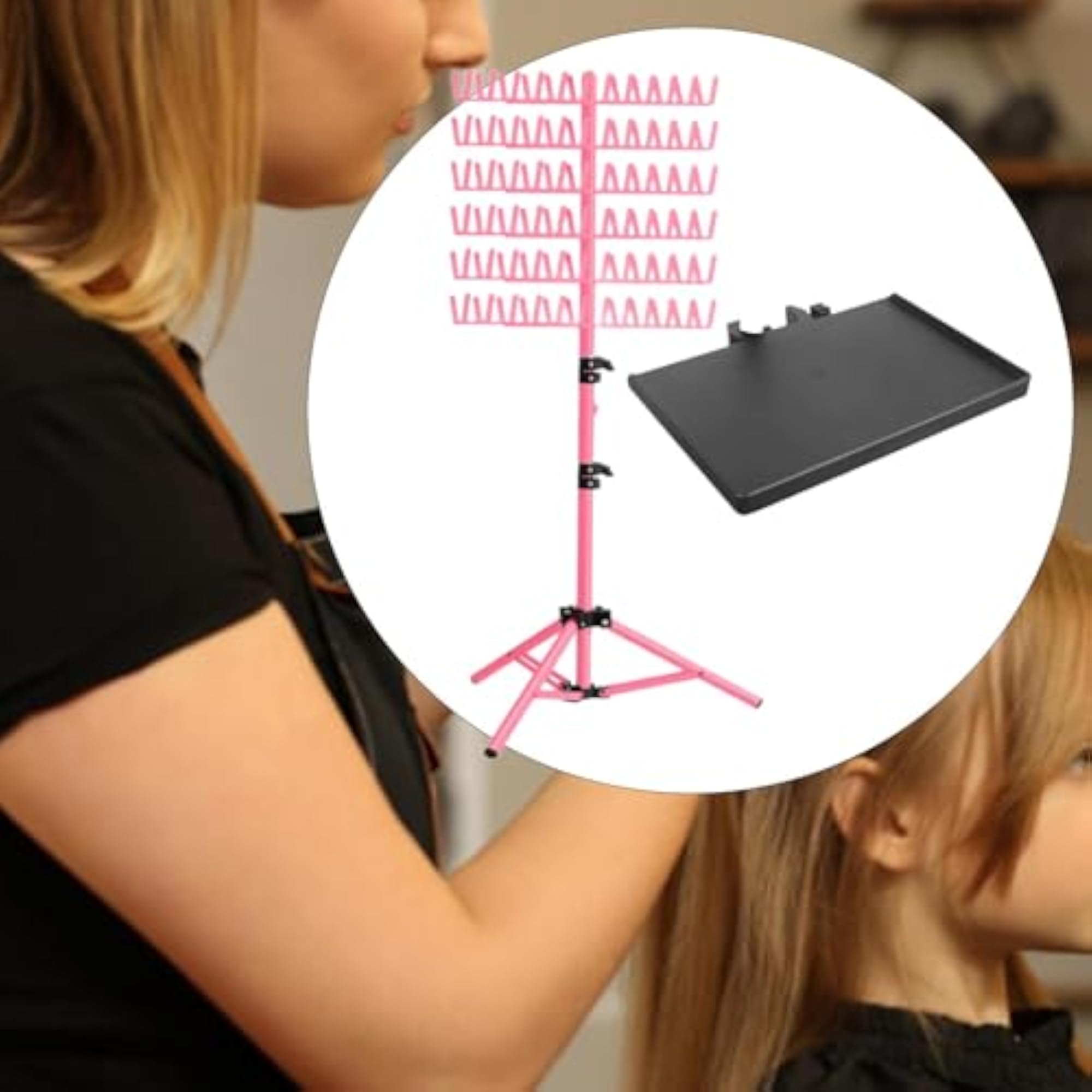 Braiding Hair Rack Standing Multifunction Wig Styling Accessory