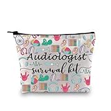 GJTIM Audiologist Gift Audiology Graduation Zipper Pouch Audiologist Survival Kit Makeup Bag (Survival Audiologist 2)