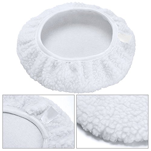 Aivs Car Polisher Pad Wool Bonnet Buffing Wheel Polishing Pad Waxer Pads For Car Buffer Bonnets Polisher, 5 Pieces (9"-10") #TOP3