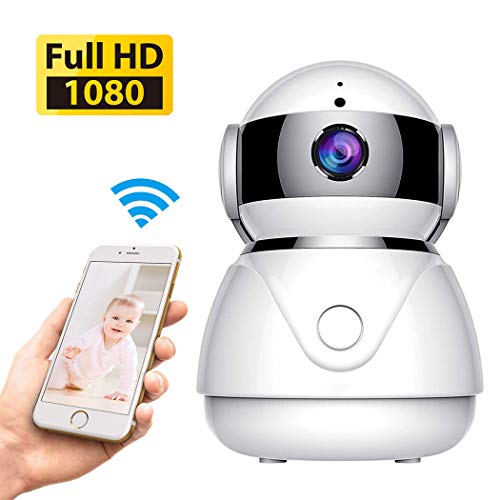 Accfly Wireless Camera1080P FHD IP WiFi Home Security surveillance Cameras Baby Monitor Indoor Camera 2-Way Audio Motion Detection Remote Control Night Vision Cloud Service Pan/Tilt/zoom/Elder/Pet