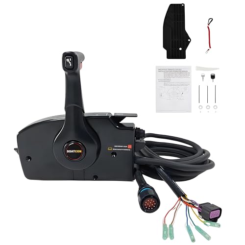 Image of 881170A13 GEN I Outboard Remote Control Box Side Mount 14PIN For Mercury With 15FT Harness & Trim Lifting Switch