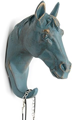 Herngee Bronze Horse Single Wall Hook/Hanger, Animal Hooks Heavy Duty, Rustic, Recycled, Decorative Gift