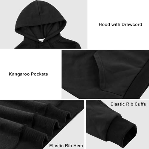 Men's Hoodie & Sweatshirts, Soft Cotton Long Sleeve Pullover, Thin Fleece-Lined and Warm, and Suitable for Adults2