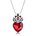 FRTTVM Evie Red Heart Necklace Descendants Princess Costume Queen of Hearts Fan Jewelry for Girls Teens Halloween Parties