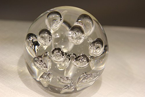 Traumkugel klar mit Luftblasen (210), Glaskugel, Briefbeschwerer, Wunschkugel ca. ca. 6,5-7,0 cm