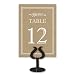 Double Sided Table Card Numbers, 1-25, Kraft Table Numbers for Wedding Receptions, Events, and Parties