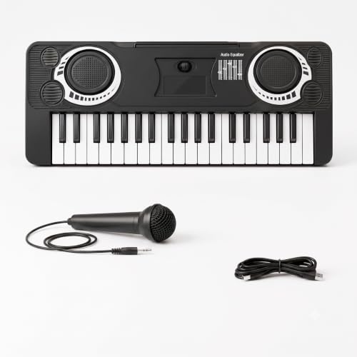 Image of 37 Key Piano Keyboard for Kids Electronic Musical Toy Gift | 2 Modes, Electronic Musical Instrument, Indian Tunes & Piano, USB Type-C Operated, Battery Not Included