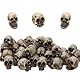 CEZKFH 20 Stück Totenkopf Deko, Totenkopf Set Mini Totenkopf Figur, Mini Schädel Totenkopf Modell Totenschädel Deko, Für Spukhaus, Halloween Horror Party, Dekoration Für Halloween