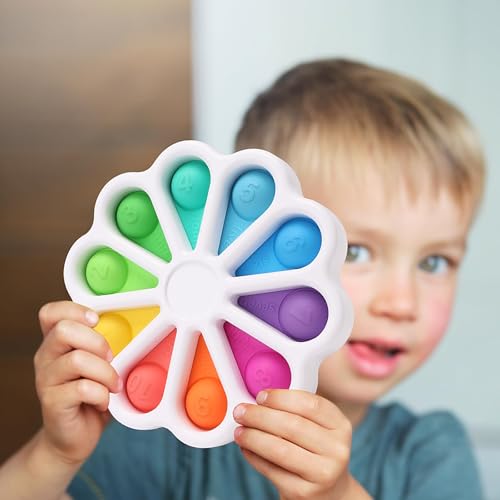 Pop Fidget Sensory Toys for Toddlers 1-3, Montessori Toys for 1 2 3 Year Old, Toddlers Push and Popping Bubbles Digits Number Learning Sensory Preschool Toy - Image 5