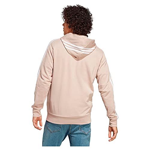 Image of adidas mens Essentials French Terry 3-stripes Full-zip Hoodie