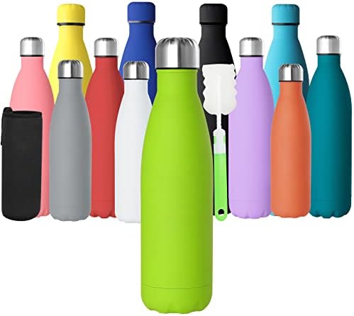GeeRic Stainless Steel Water Bottle 750ml, Double-walled Vacuum Insulated Metal Water Bottle 12 Hours Hot & 24 Hours Cold Drinks Cycling Bottles for Outdoor Sports Hiking Running 750ml Dark Blue
