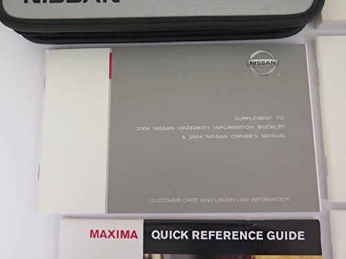 2004 Nissan Maxima Owners Manual Book