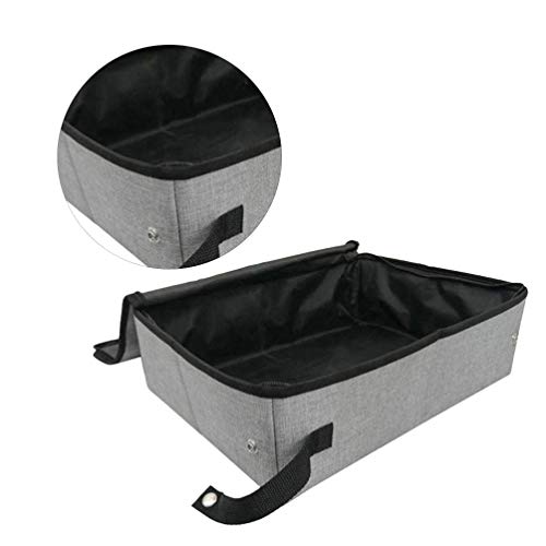 Popetpop caixa dobrável para gatos, vaso sanitário para viagem ao ar livre, bacia de treinamento par