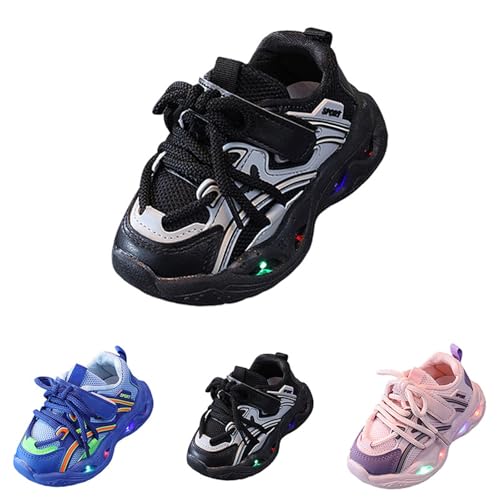 Betadog Girls Glitter Sneakers Lightweight Kids Tennis Shoes Kids Athletic Shoes Youth Girls Slip-On Athletic Sneakers (Black-1, 5.5)