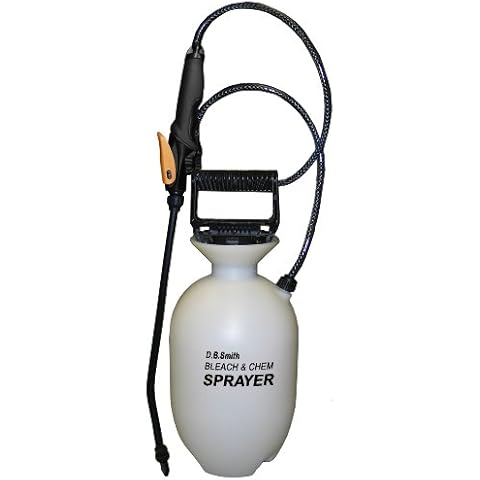 SMITH PERFORMANCE SPRAYERS 190285 1-Gallon Bleach and Chemical Sprayer for Lawns and Gardens or Cleaning Decks, Siding, and Concrete Cover