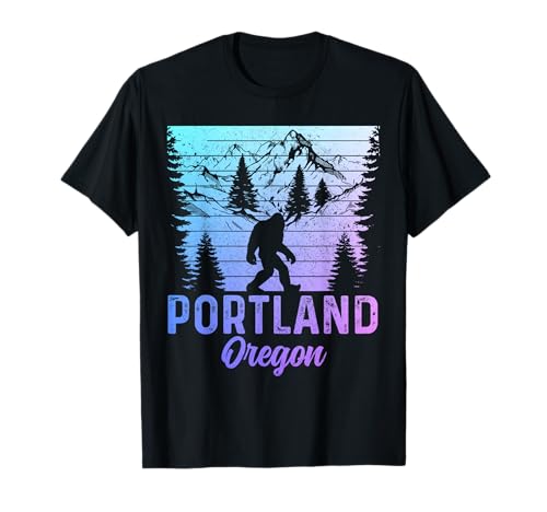 Portland Oregon PNW Bigfoot Vintage Noroeste del Pacífico Camiseta