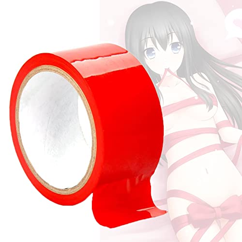 Love69Toys Ouch! - Bondage Tape 20m lang - 5cm breit 3PC Statikfreies Design Tape, Vielseitiges Bondage-SM-Band for Sexuell Sexspielung Paare Frauen Manner (Rot)